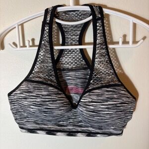 PINK Victoria's Secret Black and White Sports Bra